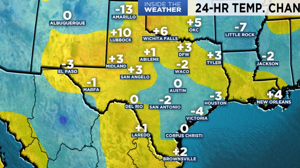 Temps & Almanacs South TX / El Paso Spectrum News 1